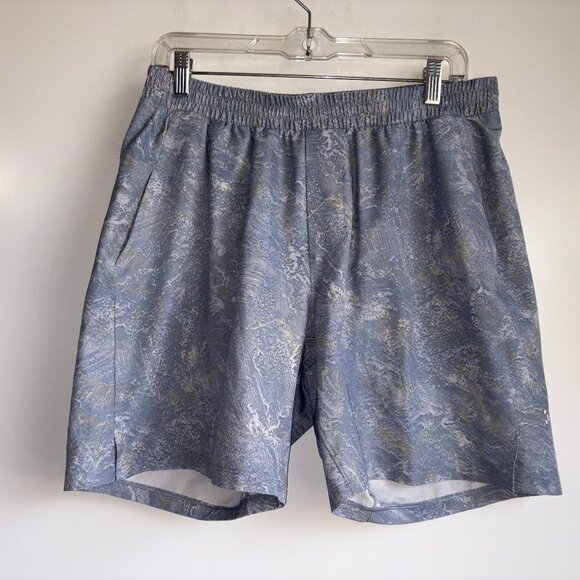 Lululemon Channel Cross 7" Swim Shorts Size Large Gray Blue - Picture 1 of 11